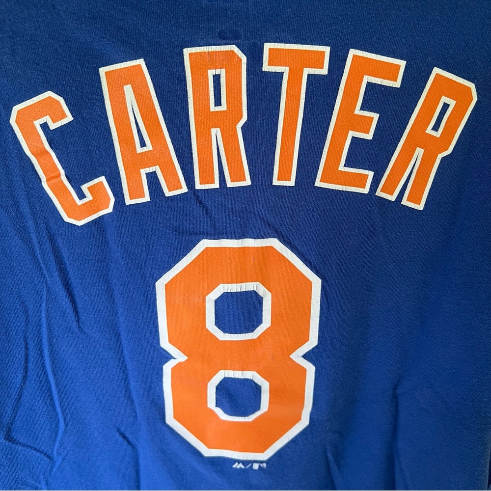 🎉5/$25 Majestic Gary Carter #8 NY Mets T-Shirt - Picture 4 of 5